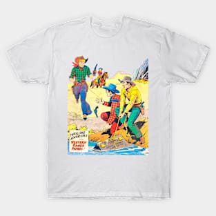 The River Money Western Robbery Cowboy Retro Broncho Bill Comic T-Shirt